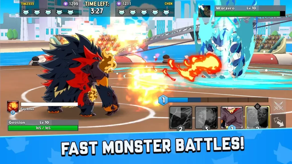 Gameplay and Interface of Monster Masters MOD APK